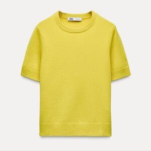 100% WOOL BASIC SHORT SLEEVE TOP
